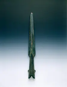 Yunnan bronze spearhead, Han dynasty, China, 206 BC-220 AD. Creator: Unknown