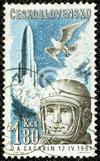 Yuri Gagarin, Soviet Russian cosmonaut, 1961. Artist: Unknown
