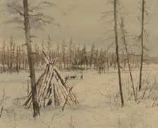 Yurt Kubalakh, 1927. Creator: Nikolaj Dmitrievic Travin