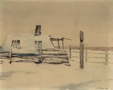 Yurt on the Duolgolakh River, unknown date. Creator: Nikolaj Dmitrievic Travin