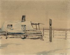 Yurt on the Duolgolakh River, unknown date. Creator: Nikolaj Dmitrievic Travin