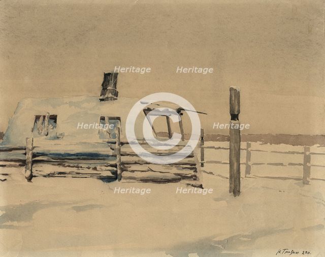 Yurt on the Duolgolakh River, unknown date. Creator: Nikolaj Dmitrievic Travin.