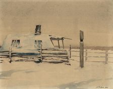 Yurt on the Duolgolakh River, unknown date. Creator: Nikolaj Dmitrievic Travin