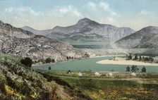 Yurts of Kazakhs in the Valley of the Middle Reaches of the Katun River.; the Area..., 1911-1913. Creator: Sergei Ivanovich Borisov