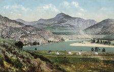 Yurts of Kazakhs in the Valley of the Middle Reaches of the Katun River.; the Area..., 1911-1913. Creator: Sergei Ivanovich Borisov