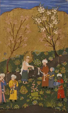 Yusuf, After His Ordeal in the Pit; Page from the Manuscript of Yusuf and Zulaykha of Jami, c1560. Creator: Unknown