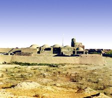 Yusuf Hamadani mosque and mausoleum, ancient Merv, Turkmenistan, between 1905 and 1915. Creator: Sergey Mikhaylovich Prokudin-Gorsky