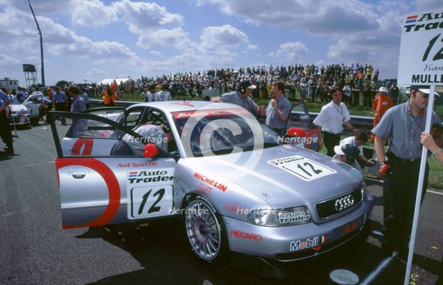 Yvan Muller's Audi A4 on starting grid, Thruxton circuit, Andover, Hampshire, 1998. Artist: Unknown.