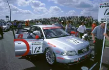 Yvan Muller's Audi A4 on starting grid, Thruxton circuit, Andover, Hampshire, 1998