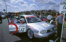 Yvan Muller's Audi A4 on starting grid, Thruxton circuit, Andover, Hampshire, 1998