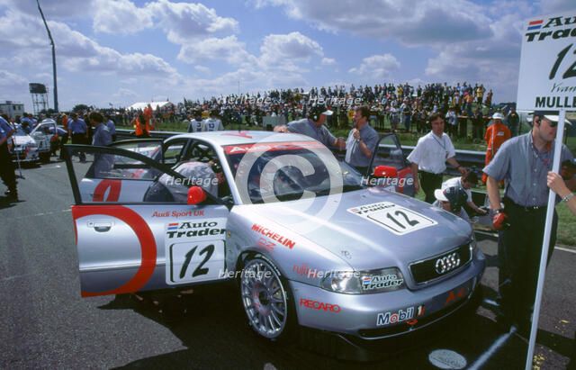 Yvan Muller's Audi A4 on starting grid, Thruxton circuit, Andover, Hampshire, 1998. Artist: Unknown.