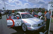 Yvan Muller's Audi A4 on starting grid, Thruxton circuit, Andover, Hampshire, 1998