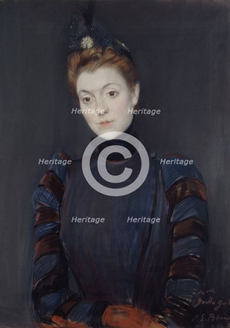 Yvette Guilbert, 1891. Creator: Blanche, Jacques-Émile (1861-1942).