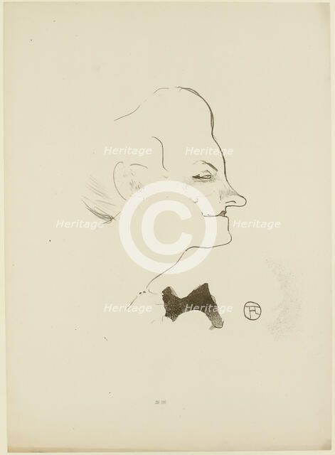 Yvette Guilbert, 1893. Creator: Toulouse-Lautrec, Henri, de (1864-1901).