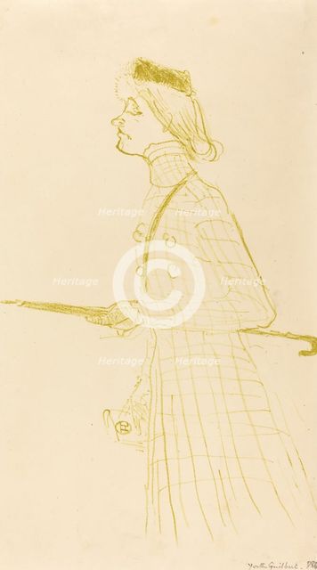 Yvette Guilbert, 1894. Creator: Henri de Toulouse-Lautrec.