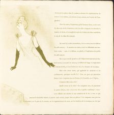 Yvette Guilbert, 1894. Creator: Henri de Toulouse-Lautrec