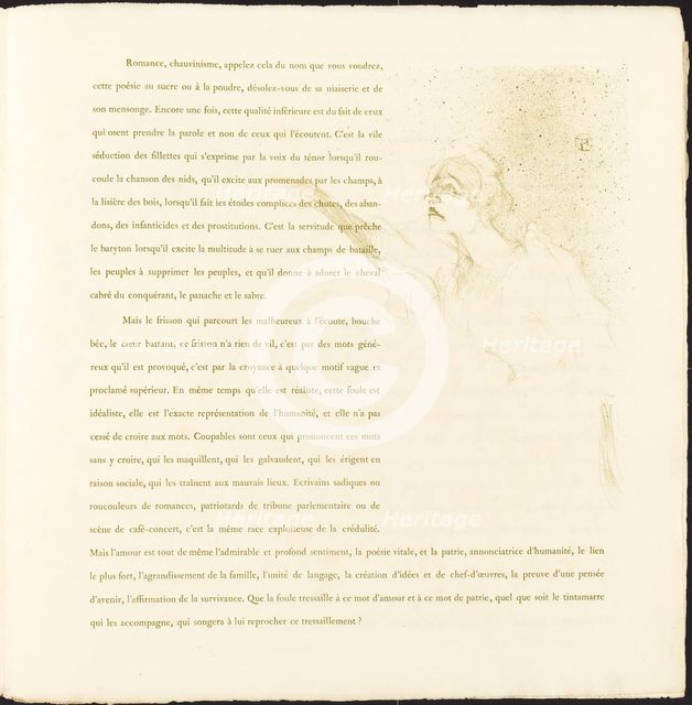 Yvette Guilbert, 1894. Creator: Henri de Toulouse-Lautrec.