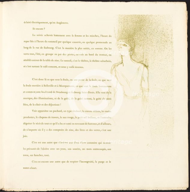 Yvette Guilbert, 1894. Creator: Henri de Toulouse-Lautrec.