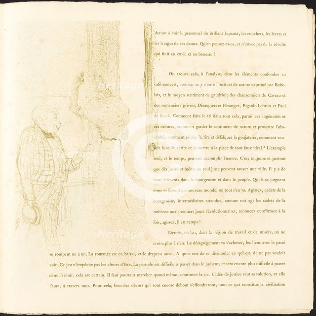Yvette Guilbert, 1894. Creator: Henri de Toulouse-Lautrec.