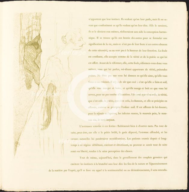 Yvette Guilbert, 1894. Creator: Henri de Toulouse-Lautrec.