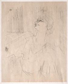 Yvette Guilbert: à Ménilmontant, de Bruant, 1898. Creator: Henri de Toulouse-Lautrec (French, 1864-1901)