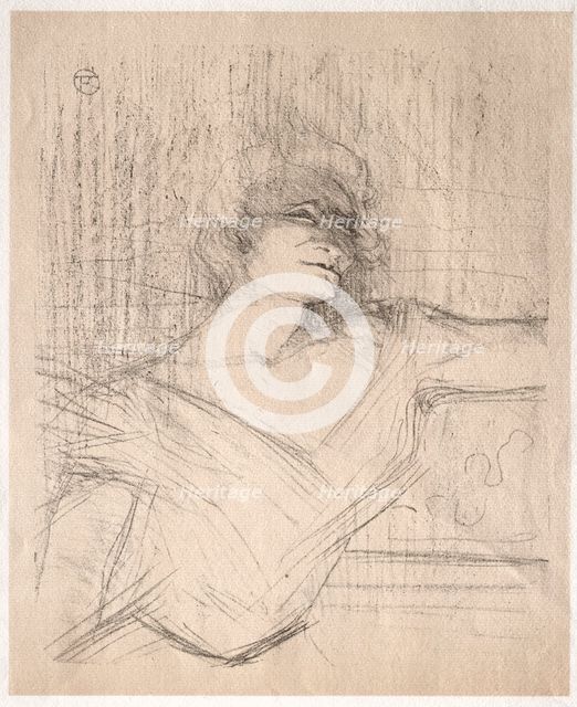 Yvette Guilbert: Dans la glu, 1898. Creator: Henri de Toulouse-Lautrec (French, 1864-1901).