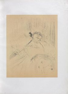 Yvette Guilbert-English Series: Chanson ancienne, 1898. Creator: Henri de Toulouse-Lautrec (French, 1864-1901)