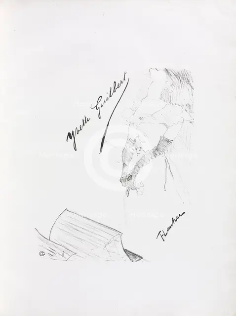 Yvette Guilbert-English Series: Frontispiece, 1898. Creator: Henri de Toulouse-Lautrec (French, 1864-1901).