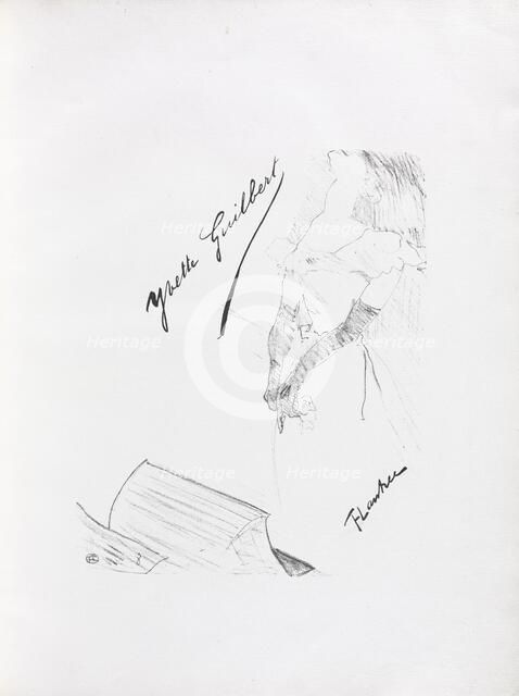 Yvette Guilbert-English Series: Frontispiece, 1898. Creator: Henri de Toulouse-Lautrec (French, 1864-1901).