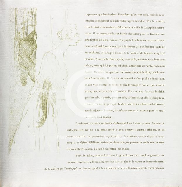 Yvette Guilbert-French Series: No. 11, 1894. Creator: Henri de Toulouse-Lautrec (French, 1864-1901).