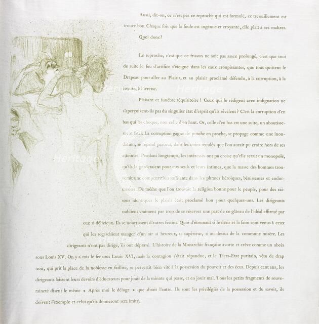 Yvette Guilbert-French Series: No. 13, 1894. Creator: Henri de Toulouse-Lautrec (French, 1864-1901).