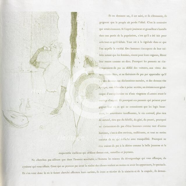 Yvette Guilbert-French Series: No. 14, 1894. Creator: Henri de Toulouse-Lautrec (French, 1864-1901).