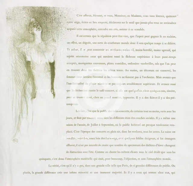 Yvette Guilbert-French Series: No. 3, 1894. Creator: Henri de Toulouse-Lautrec (French, 1864-1901).
