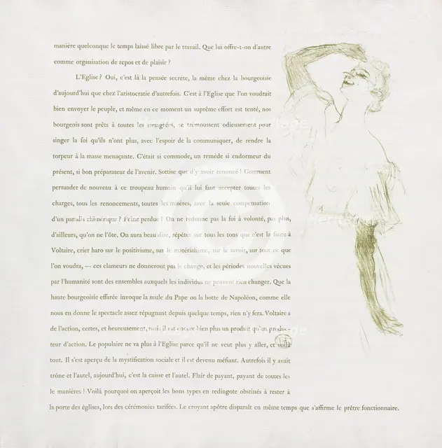 Yvette Guilbert-French Series: No. 7, 1894. Creator: Henri de Toulouse-Lautrec (French, 1864-1901).