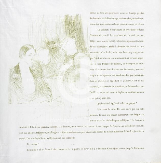 Yvette Guilbert-French Series: No. 8, 1894. Creator: Henri de Toulouse-Lautrec (French, 1864-1901).