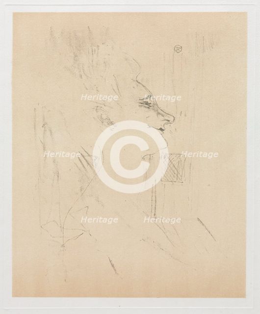Yvette Guilbert Intoxicated, 1898. Creator: Henri de Toulouse-Lautrec (French, 1864-1901).