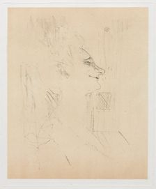 Yvette Guilbert Intoxicated, 1898. Creator: Henri de Toulouse-Lautrec (French, 1864-1901)