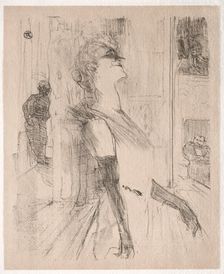Yvette Guilbert: Sur la scène, 1898. Creator: Henri de Toulouse-Lautrec (French, 1864-1901)