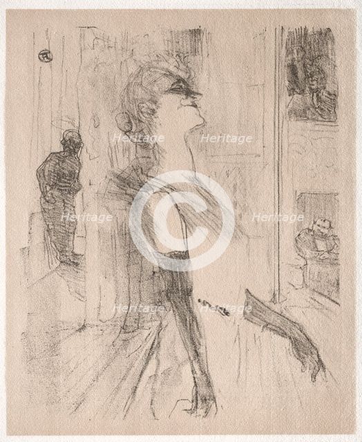 Yvette Guilbert: Sur la scène, 1898. Creator: Henri de Toulouse-Lautrec (French, 1864-1901).