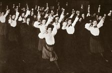 YWCA members exercising, 1910s. Creator: Unknown