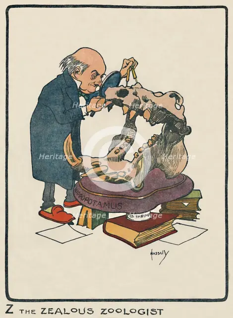 'Z the Zealous Zoologist', 1903. Artist: John Hassall.