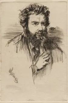 Z. Astruc, Editor of L Artiste 1859. Creator: James Abbott McNeill Whistler