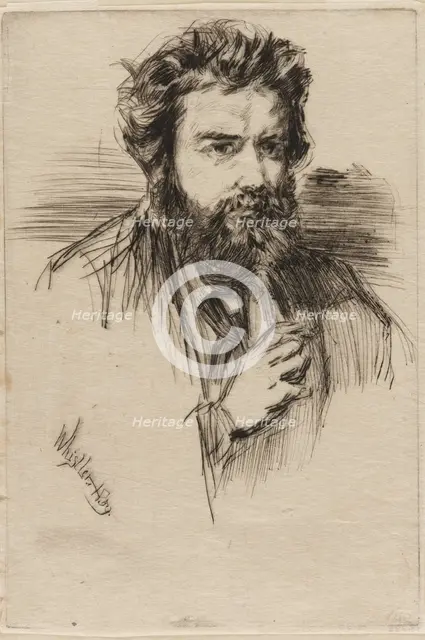 Z. Astruc, Editor of 'L' Artiste', 1859. Creator: James Abbott McNeill Whistler.