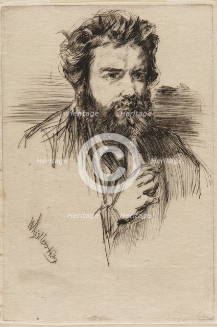 Z. Astruc, Editor of 'L' Artiste', 1859. Creator: James Abbott McNeill Whistler.
