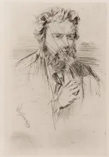 Z. Astruc, Editor of L Artiste 1859. Creator: James Abbott McNeill Whistler