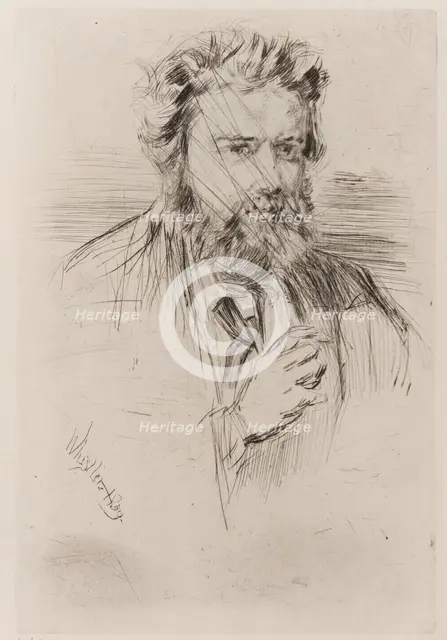 Z. Astruc, Editor of 'L' Artiste', 1859. Creator: James Abbott McNeill Whistler.