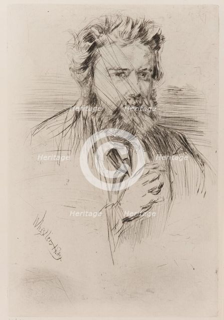 Z. Astruc, Editor of 'L' Artiste', 1859. Creator: James Abbott McNeill Whistler.