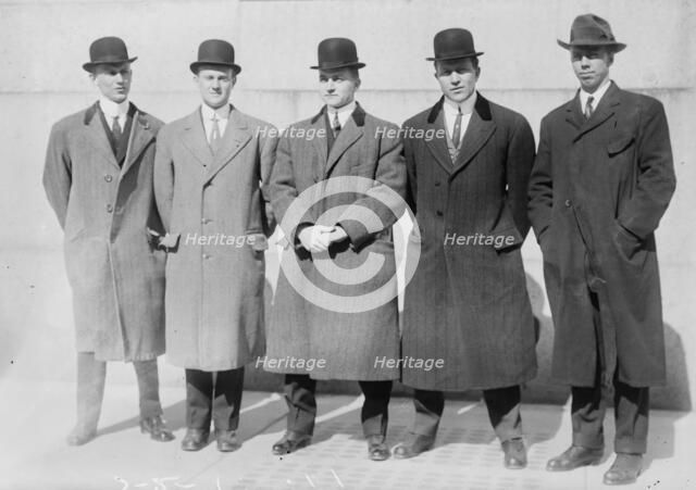 Z. Erhard, C. Hoff, G. Simmons, Bert Daniels, E. Bergen, 1913. Creator: Bain News Service.