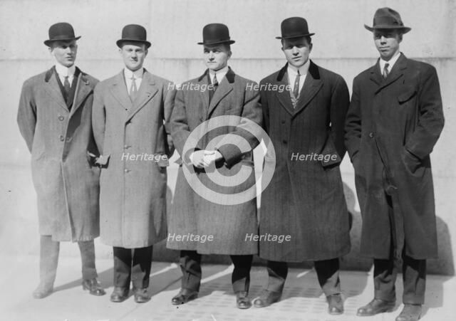 Z. Erhard, C. Hoff, G. Simmons, Bert Daniels, E. Bergen, 1913. Creator: Bain News Service.