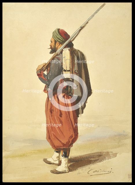 Zouave. Artist: Delacroix, Auguste (1809-1868)